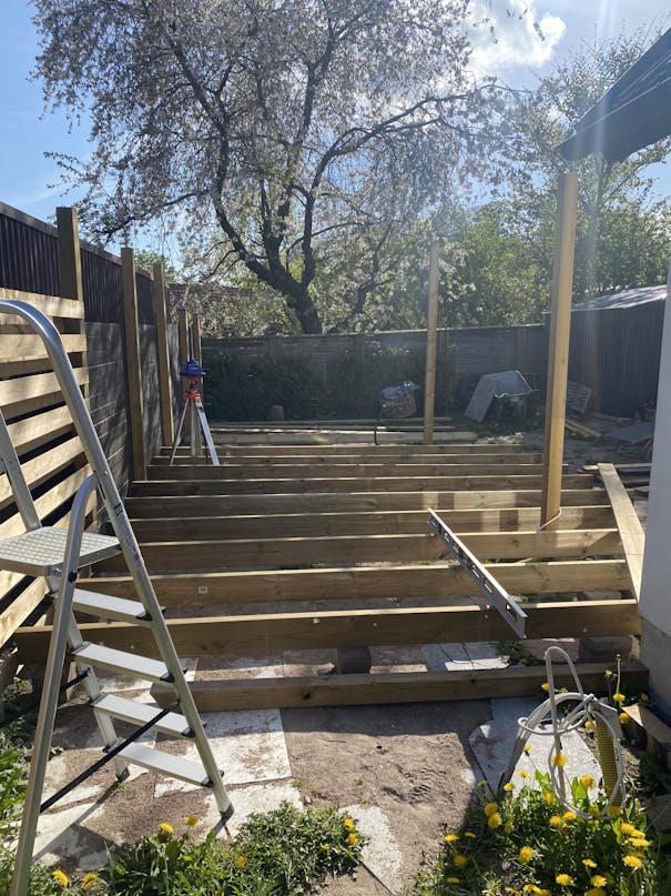 Overdækket træterrasse Overdækket træterrasse